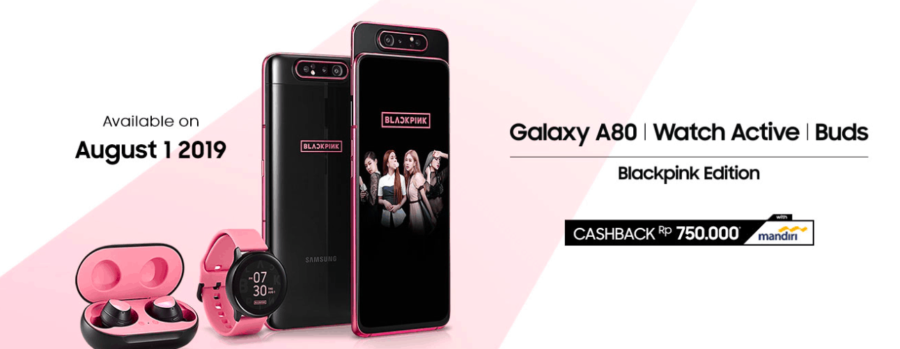 Promo Samsung A80 Black Pink Edition